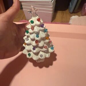 Ceramic Christmas Tree with Multicolor Lights